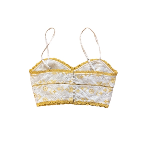 Yellow and white floral top. - Picture 2 of 2